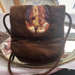 Vintage Brown Velvet Purse
